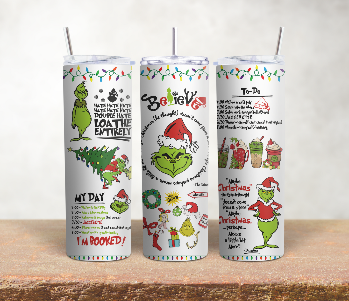 Grinch Schedule Tumbler
