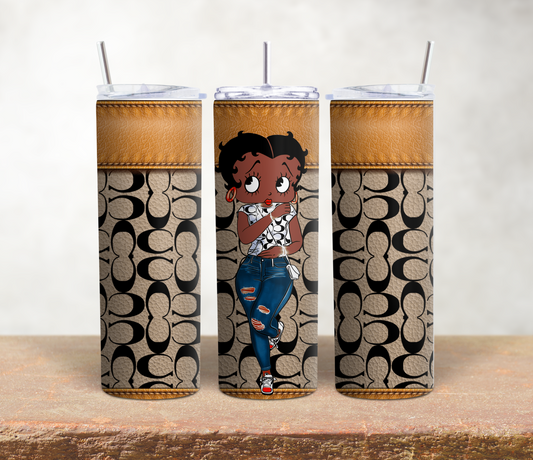 Classic C with Brown Girl Tumbler